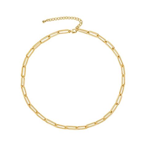 gold paperclip necklace michael kors|michael kors chain link necklace.